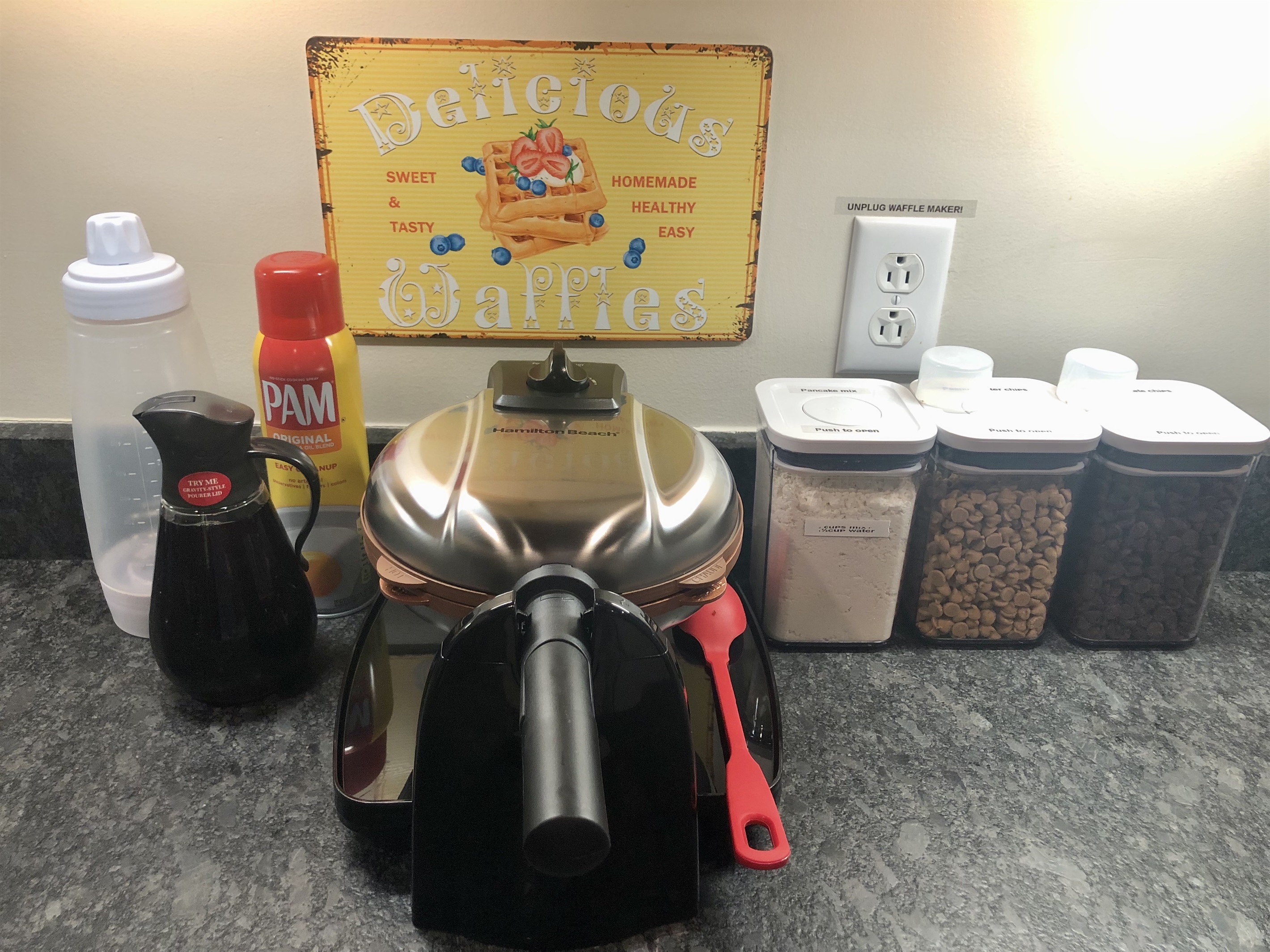 Enjoy our yummy waffle bar!