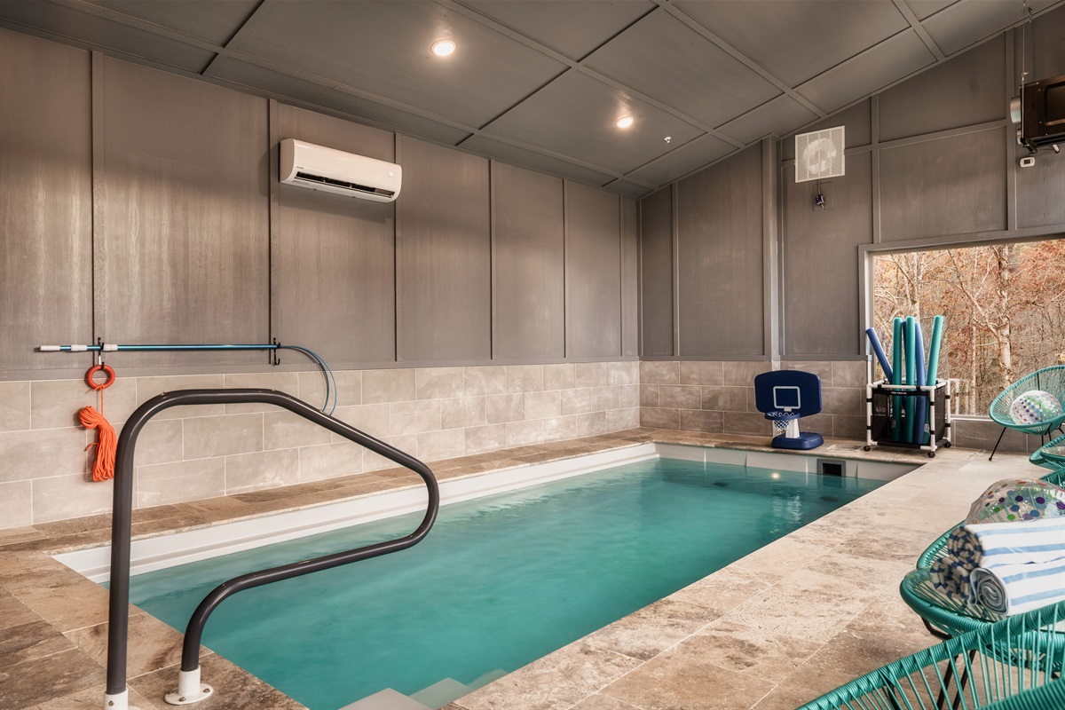 Indoor Heated Pool with Views