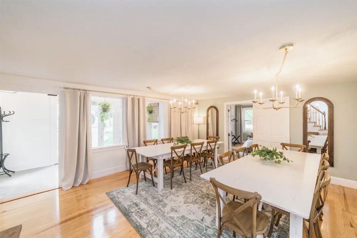 "The two main front tables are good for family dinner and bingo." -recent guest