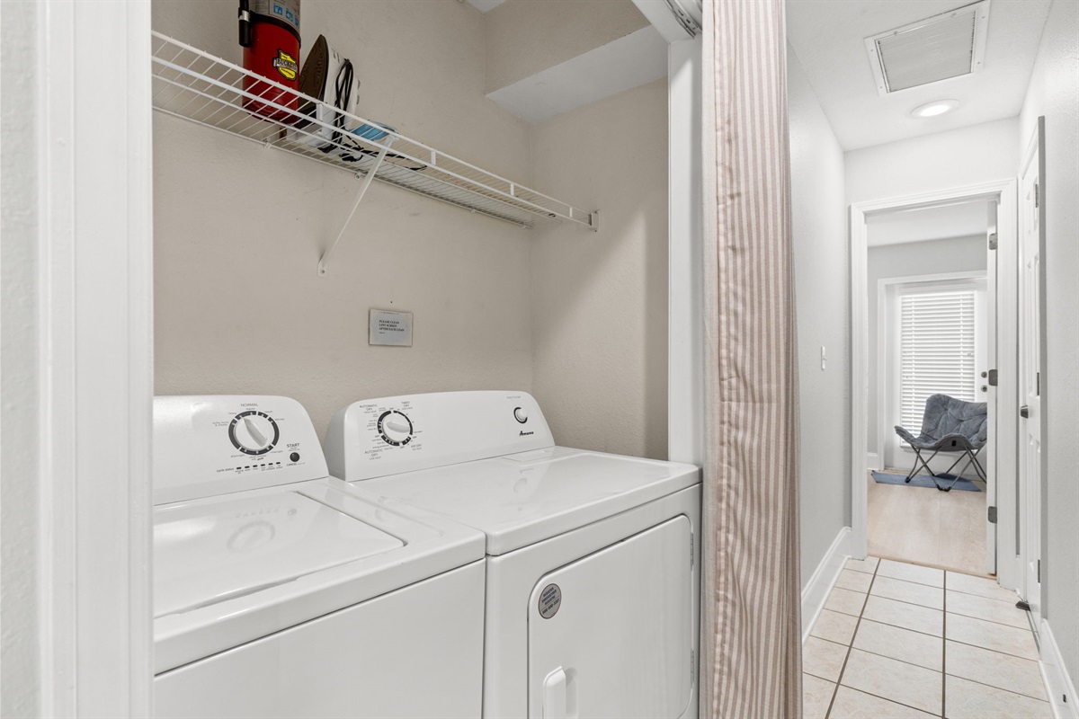 Full size laundry on second level