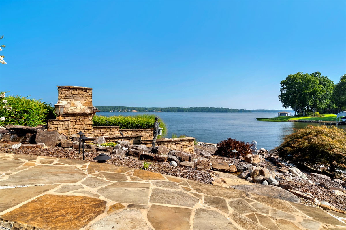 Custom Stone Outdoor Fireplace!