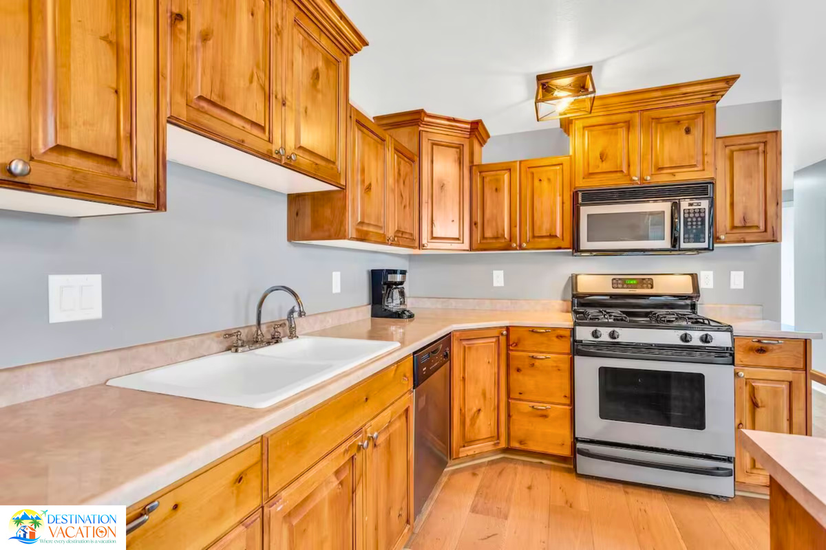 Classic kitchen design creates a welcoming culinary space.