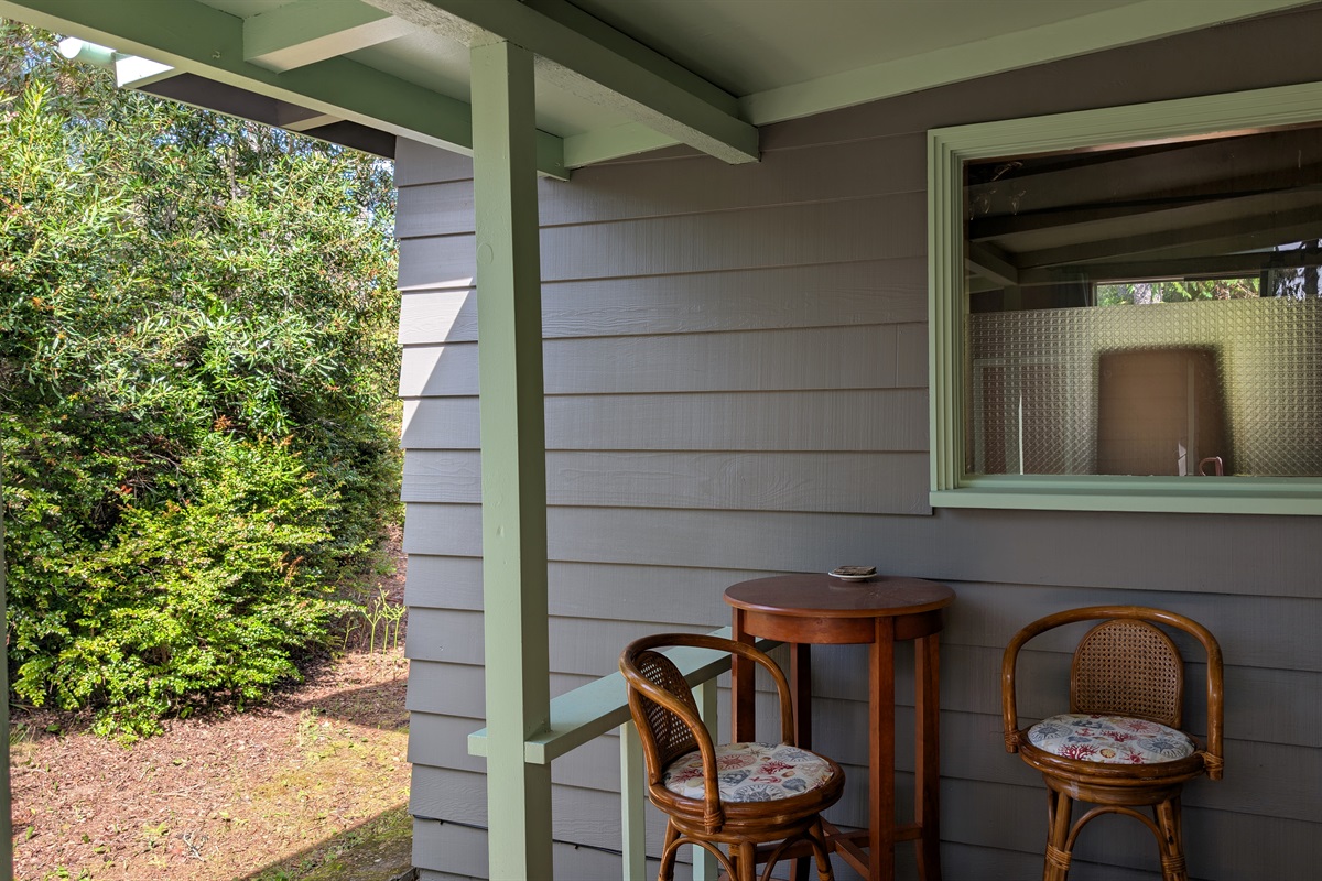 front porch with table for 2