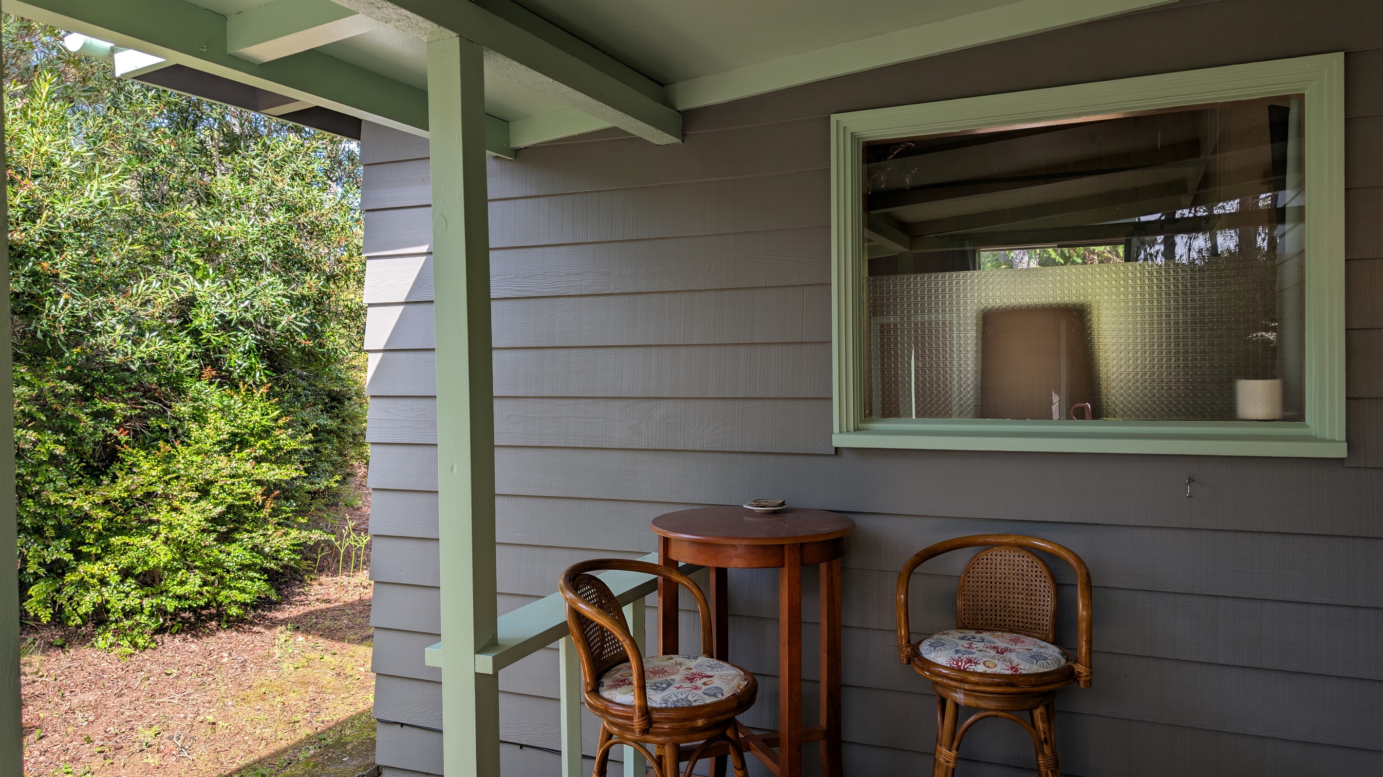 front porch with table for 2