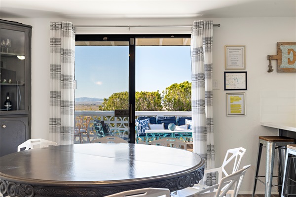 Dining area looking out to front patio