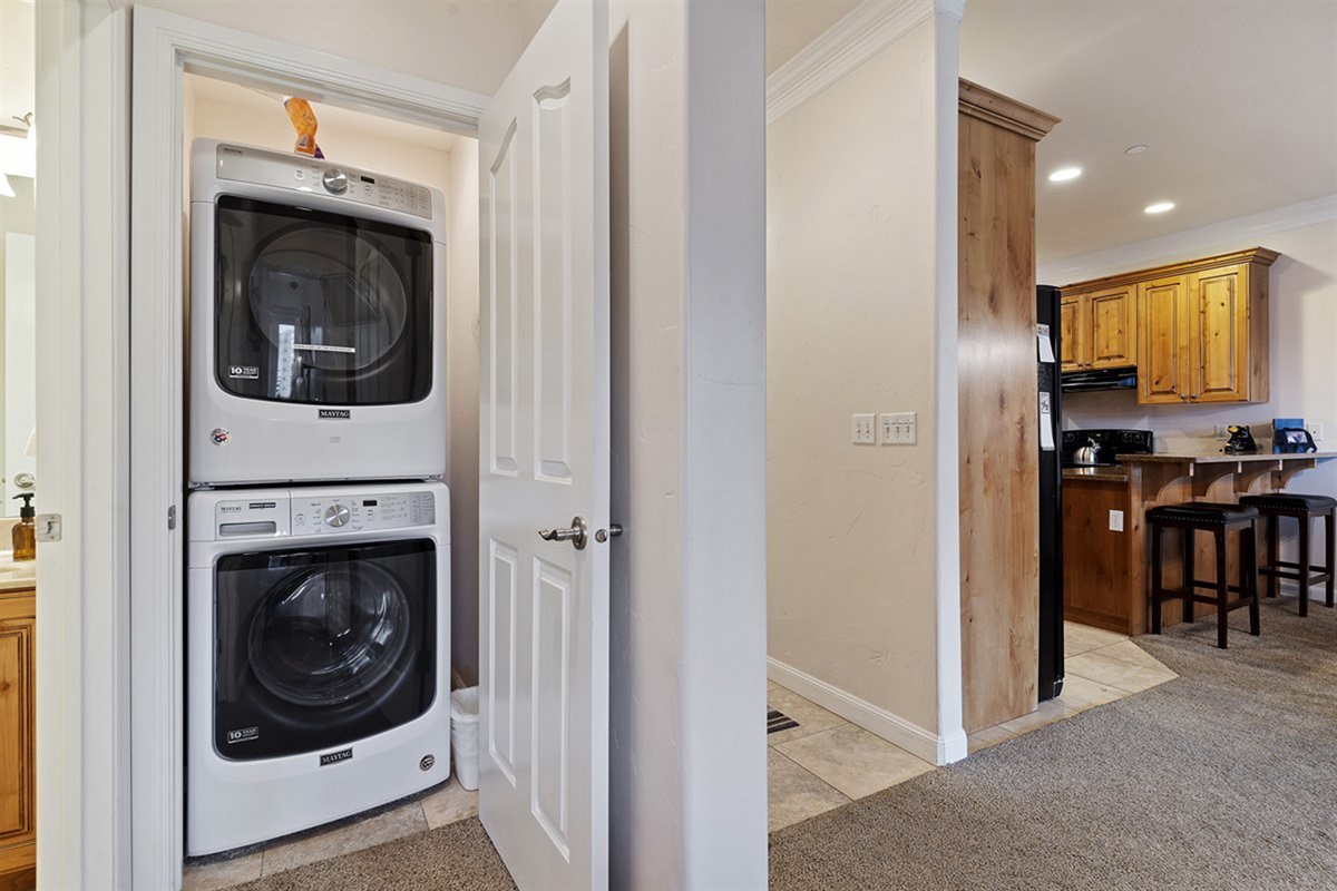 In-unit washer and dryer for added convenience during your stay.
