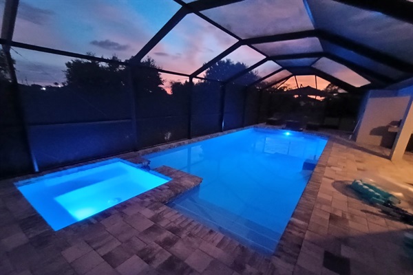Pool at night