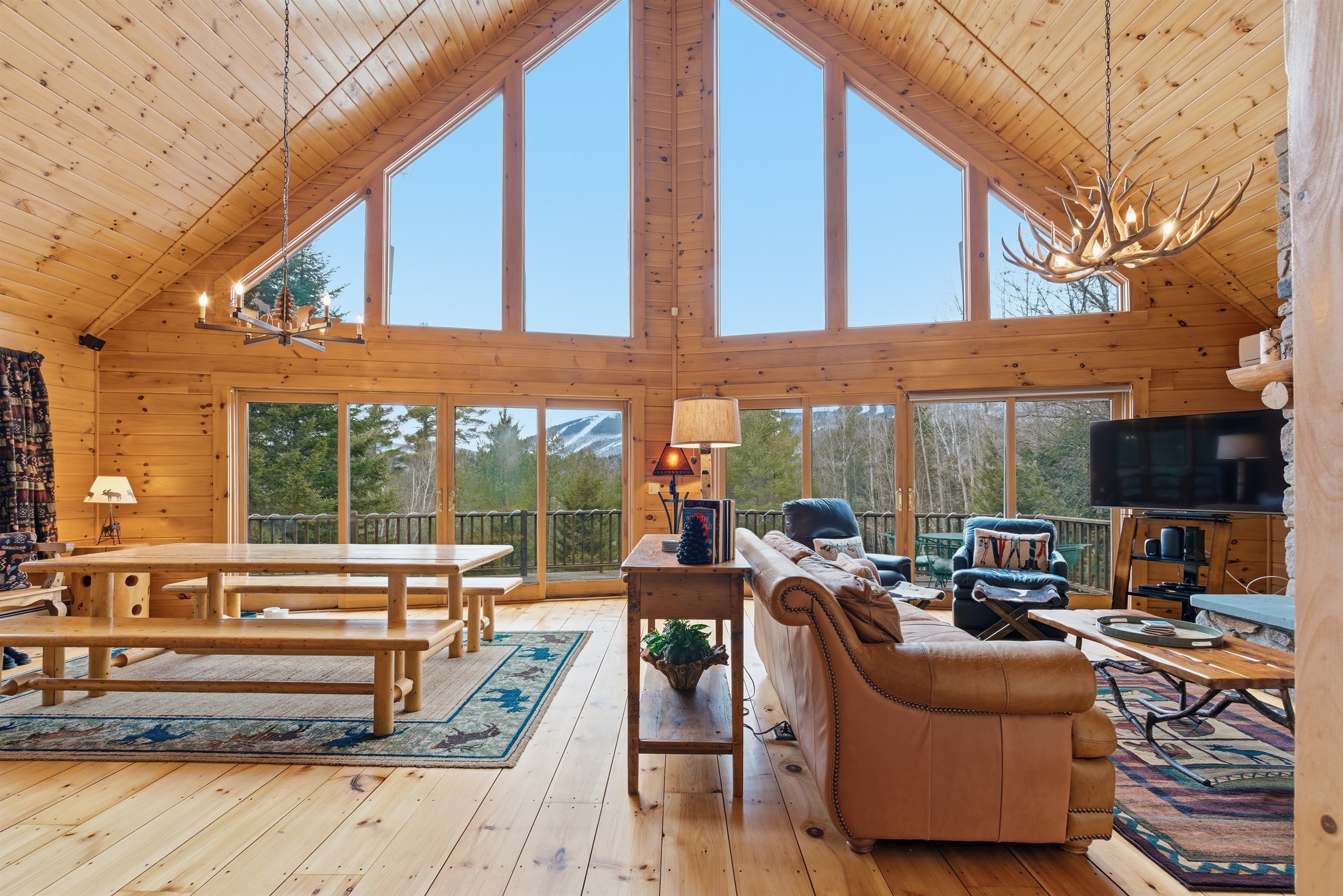Comfortable seating and TV make this a great place to unwind together.