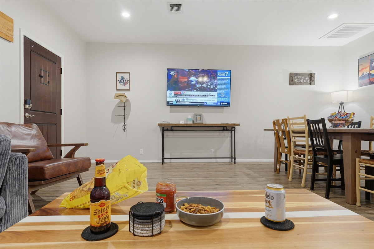 Plenty of seating for movie nights or downtime indoors