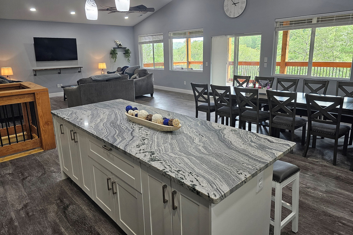 Open-concept comfort with room for everyone and a view.