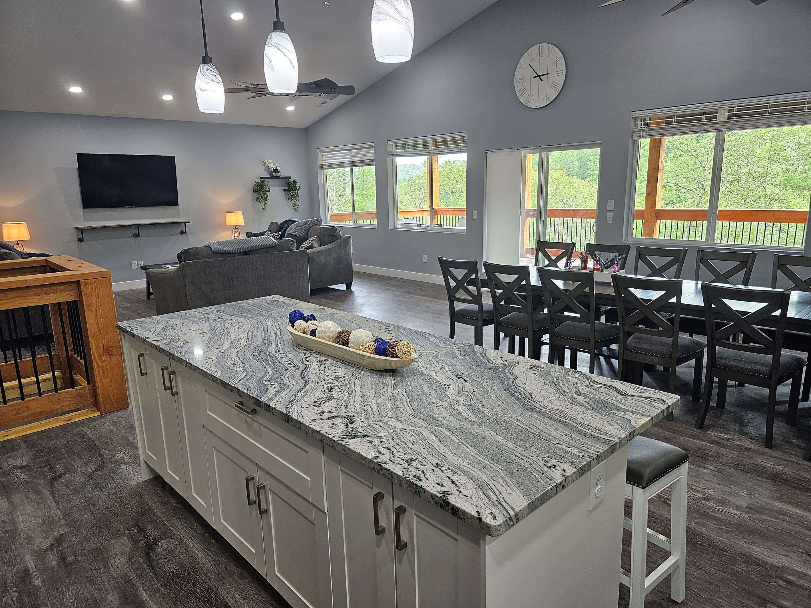Open-concept comfort with room for everyone and a view.