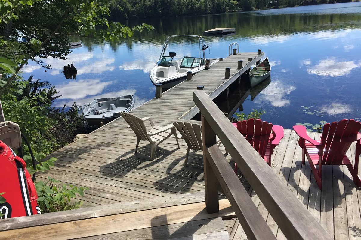 Dock and seating area by Grand Lake