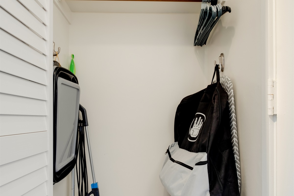 Conveniently organized and ready for your stay — this Waikīkī suite includes thoughtful storage, hangers, and beach gear to make your island adventures effortless and enjoyable.