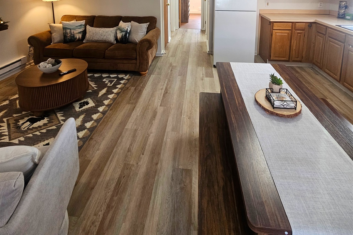 View thru the Kitchen/Living room to the bedrooms