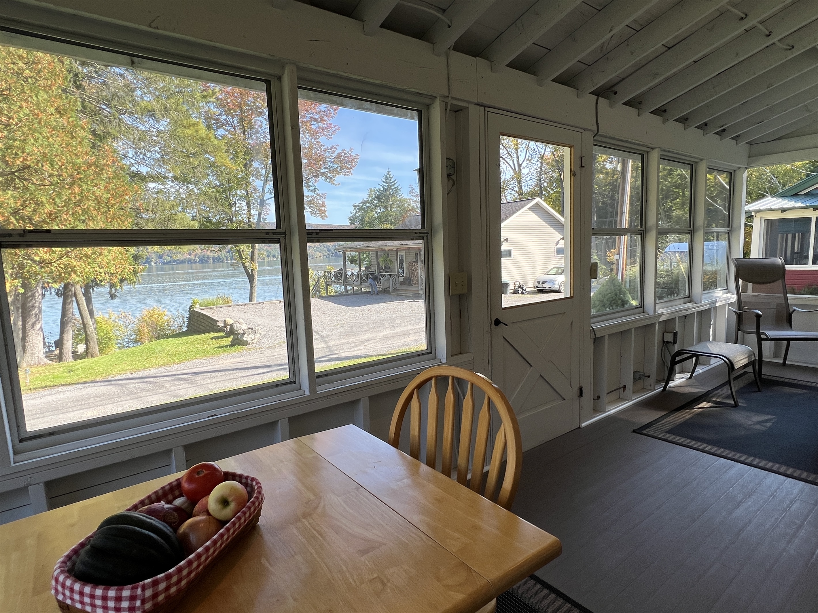 View from the table on the sunporch.