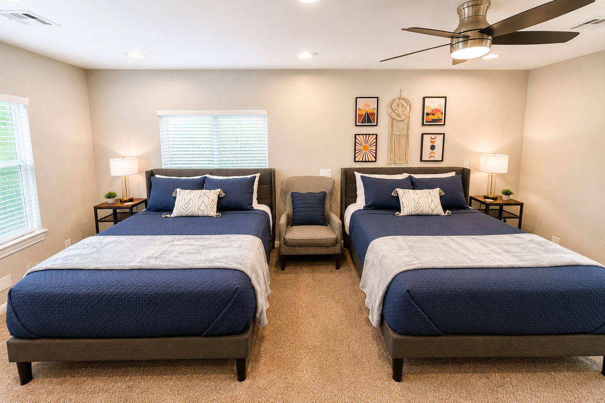 Master Bedroom with Ensuite and 2 queen beds