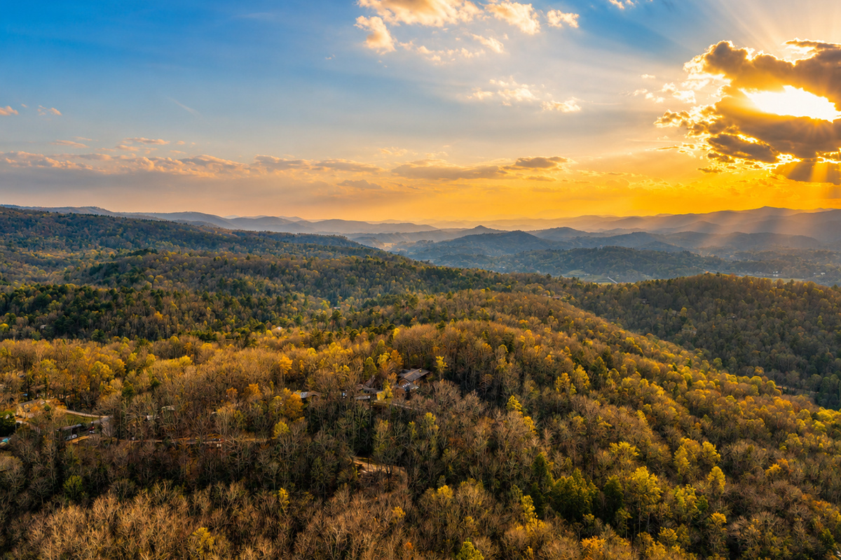 {Blue Ridge Mountain Views} The kind of view that slows time. Watch layers of the Blue Ridge Mountains fade into the horizon as sunrise and sunset paint the sky.