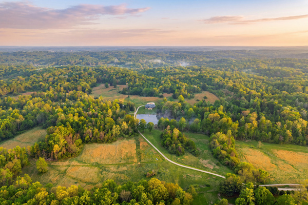 Arial view of property