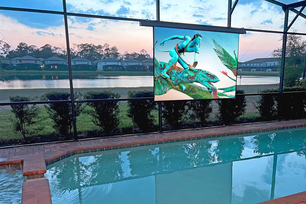 Watch Movies And TV On The Poolside Theater