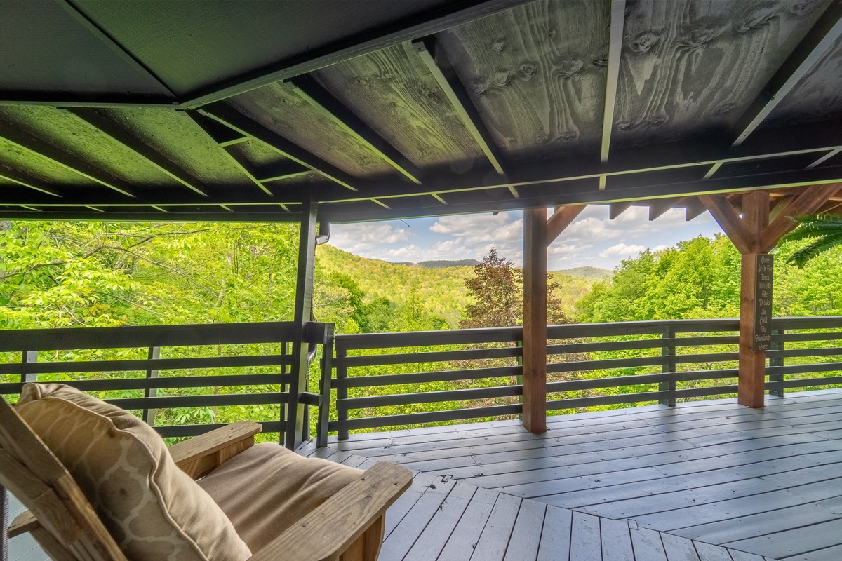 Gorgeous Mountain View, Exiting to the Back Porch from the Living Room