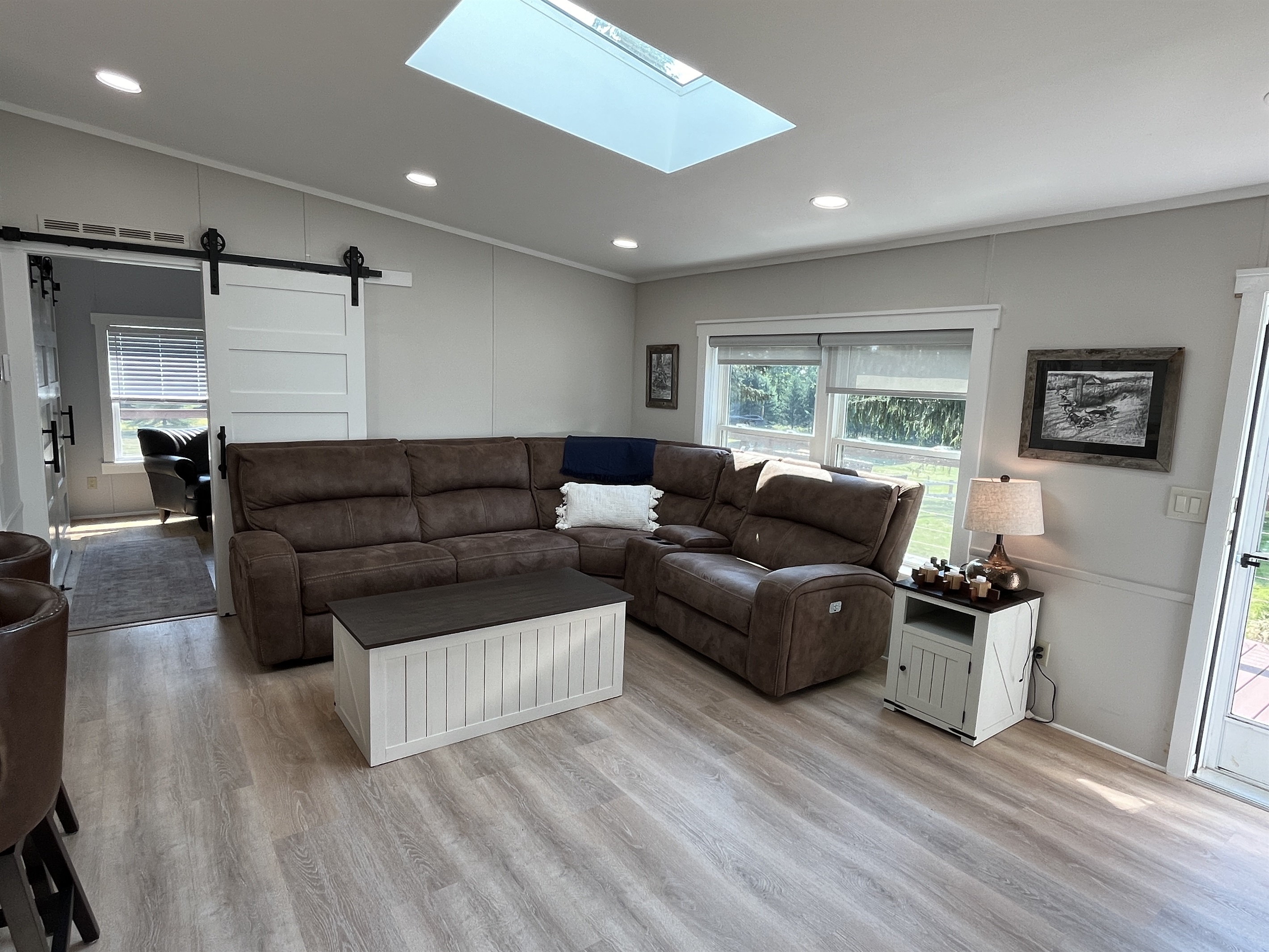 Comfy sectional in living area