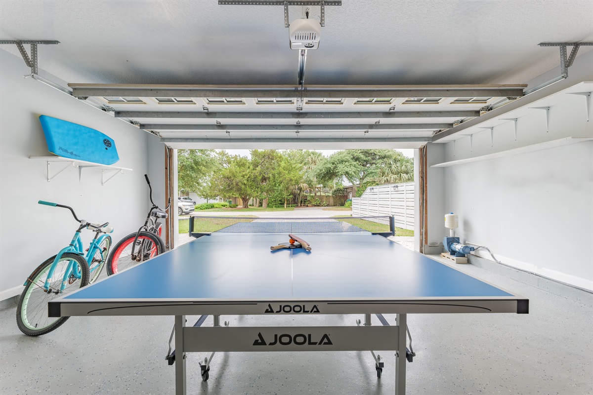 Ping pong and ocean breezes - the perfect combo for vacation fun