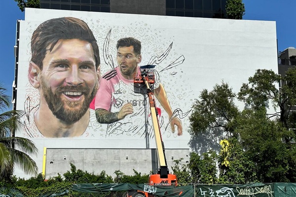  Lionel Messi mural in Wynwood