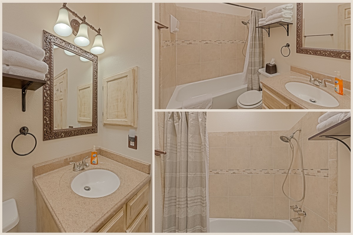 2nd full bathroom with tub and shower