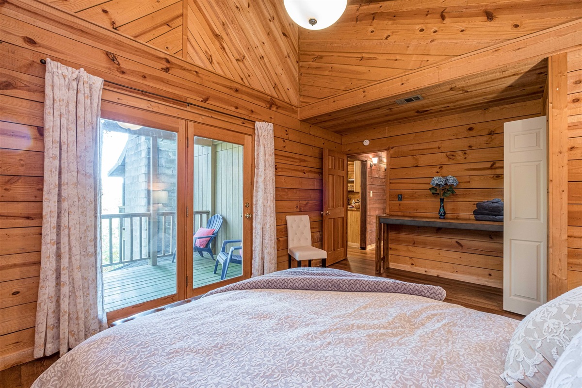 Upstairs Queen Bedroom with Private Balcony