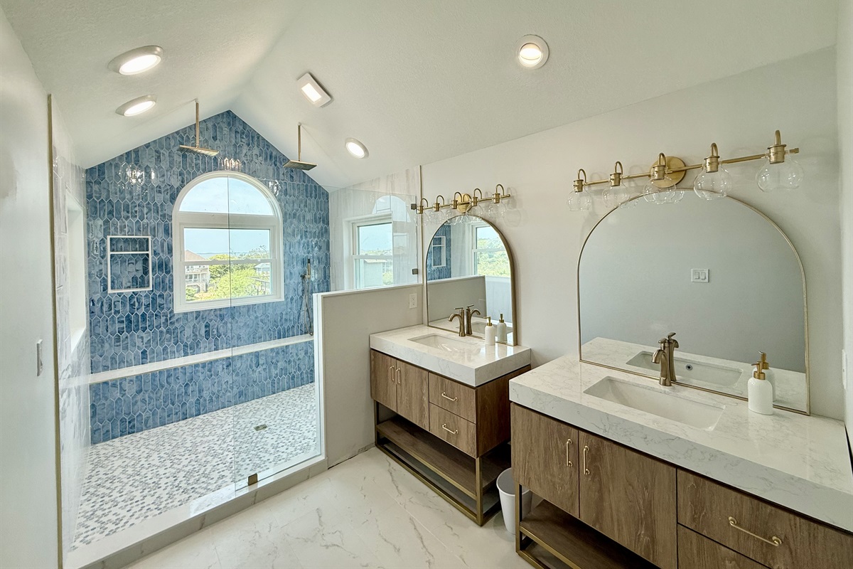 Shower and get ready in this amazing master bathroom!