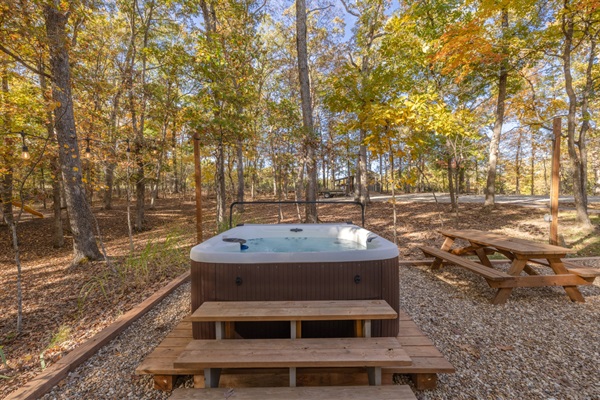 Private hot tub