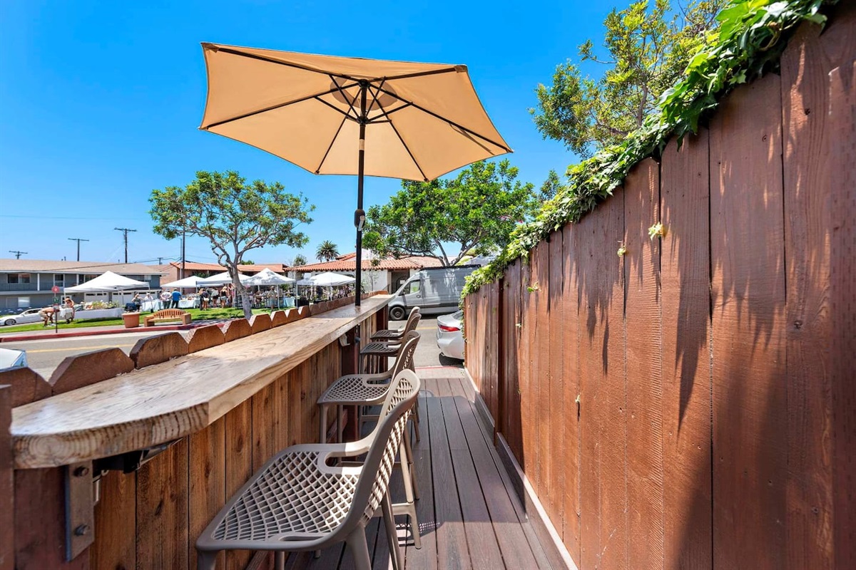 Enjoy a peak-a-boo ocean view, people watching and a gentle ocean breeze from your private deck right outside your condo.