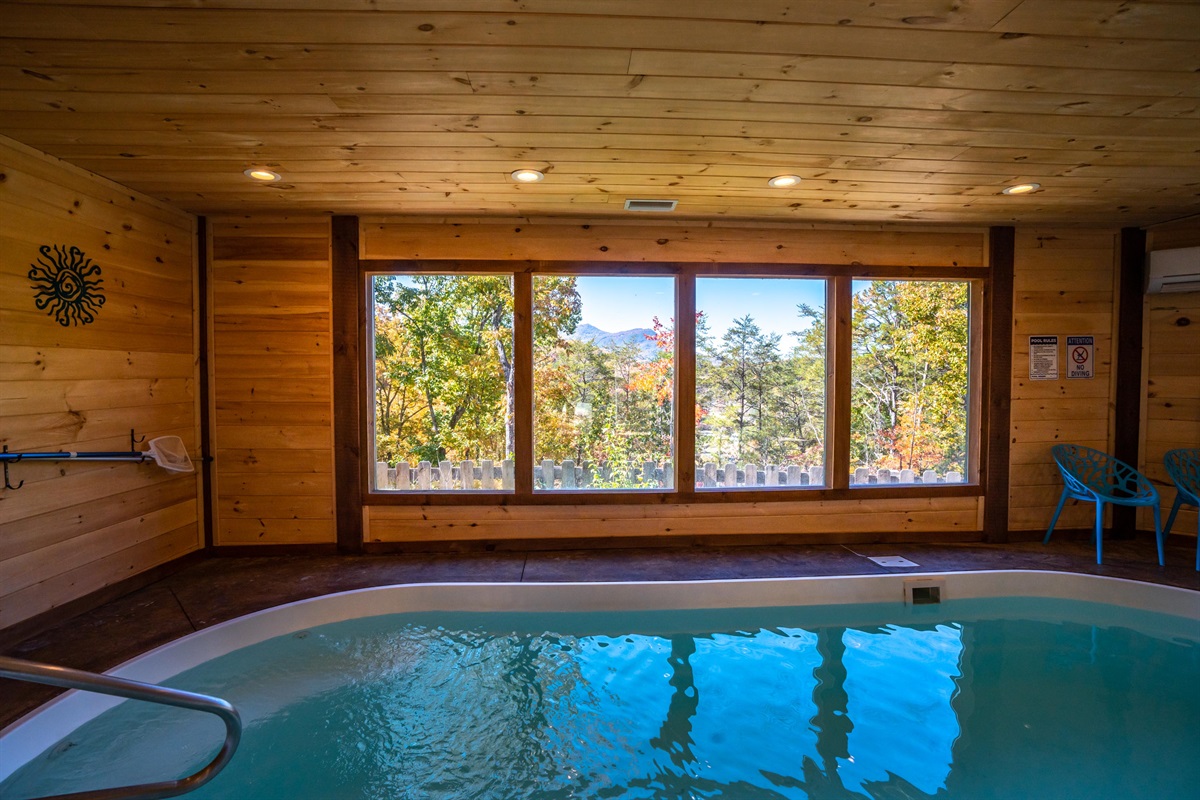 Mountain view from Indoor pool at Cypress 