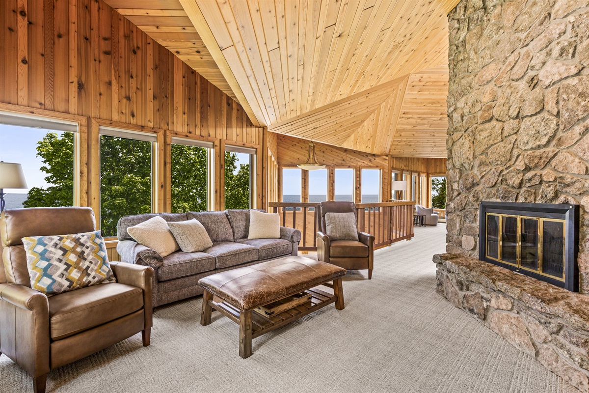 Cozy upper level living room.