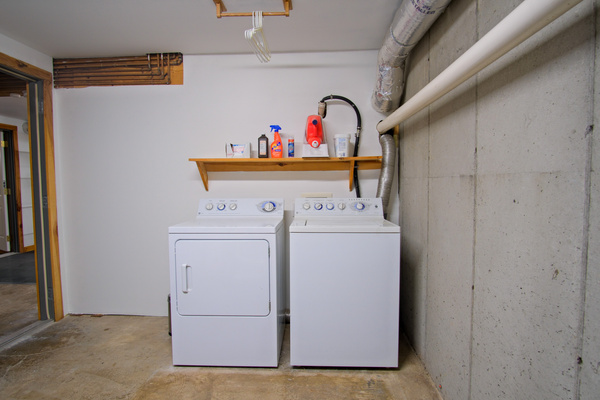 Washer and dryer are located in the basement and available for your convenience 