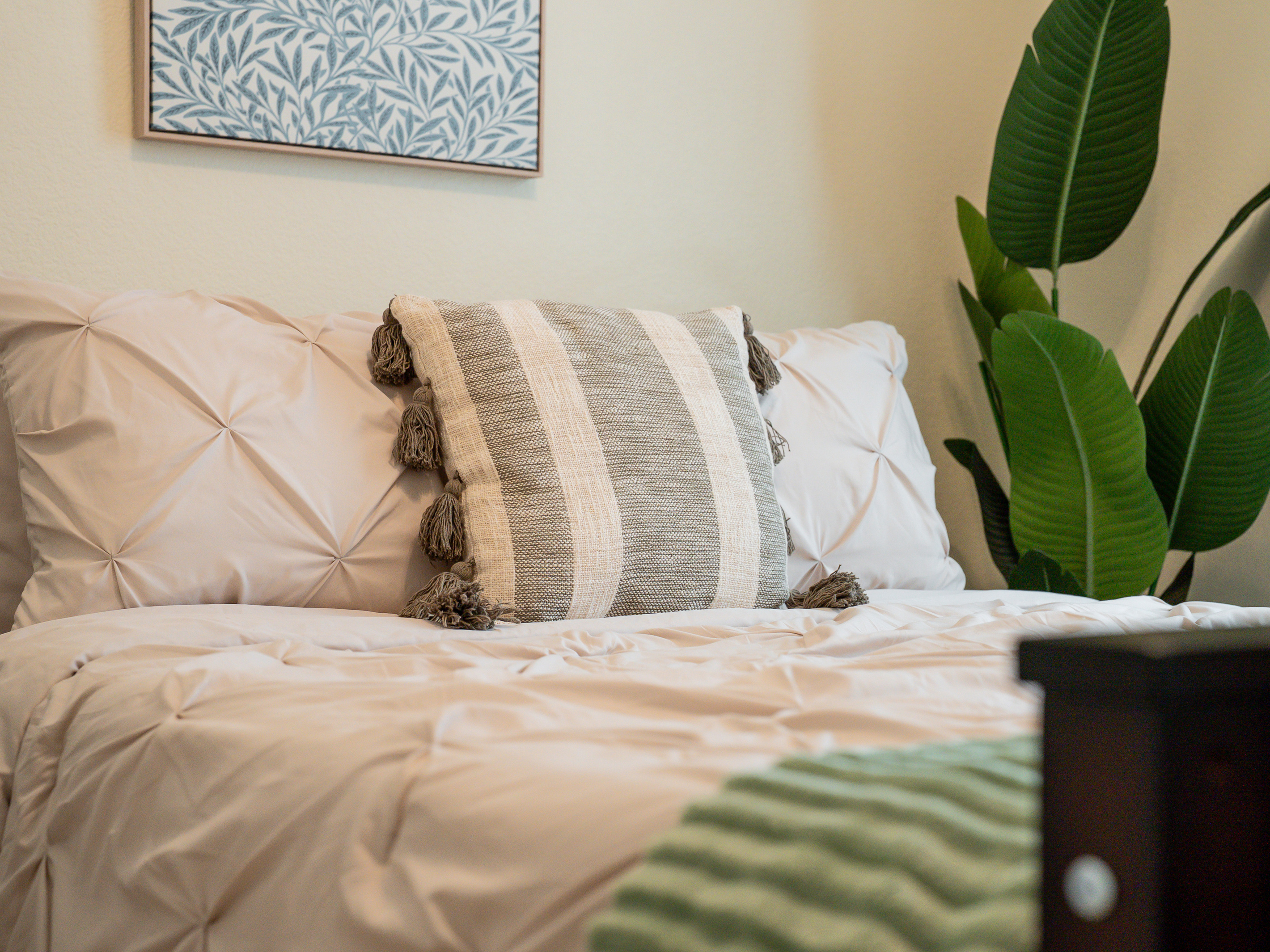 Enjoy a peaceful and inviting bedroom designed with comfort in mind, providing a relaxing space to unwind during your stay.