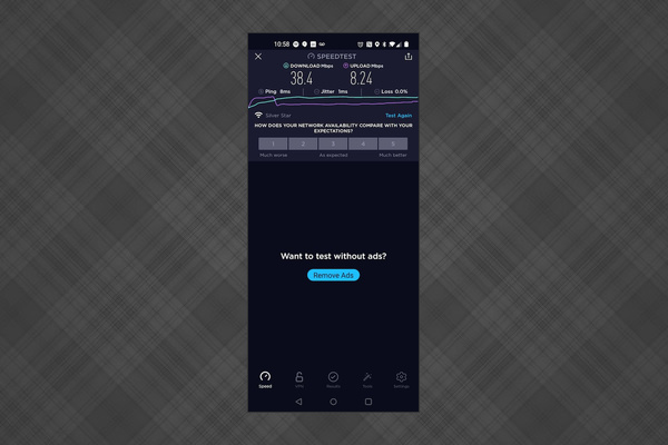 Internet speed test 9/29/2020