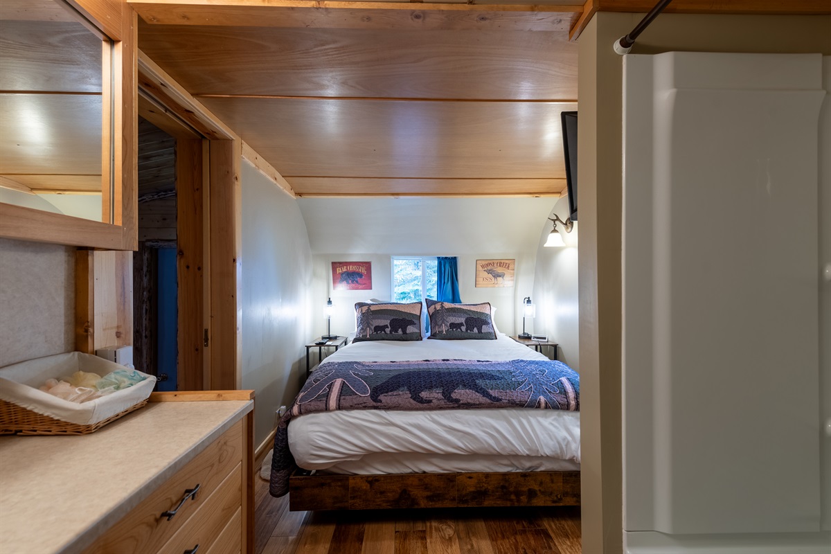 Looking into the master bedroom from the ensuite