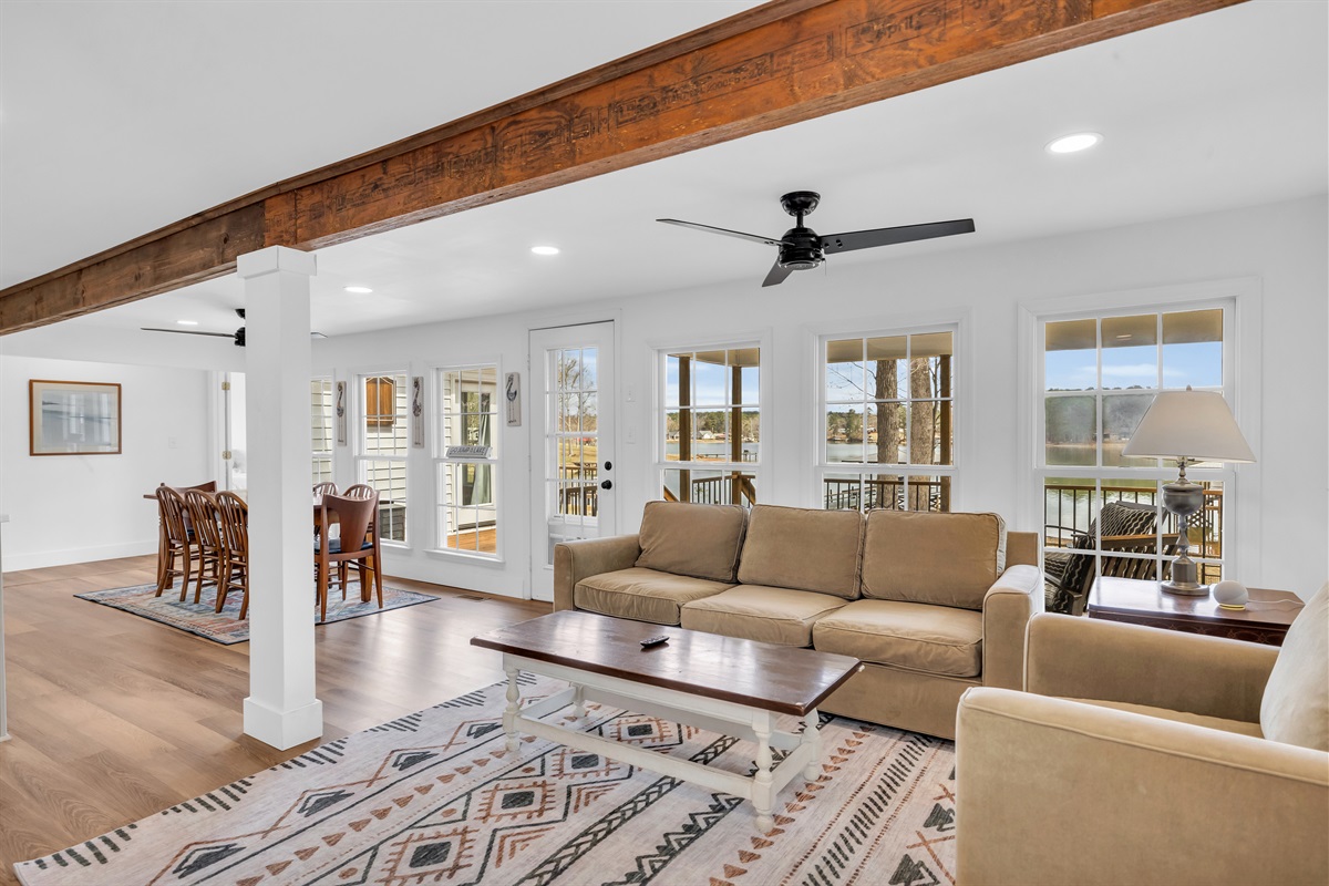 Living Room with a view of the lake