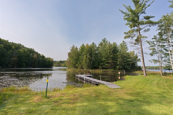 48' dock with 12' patio, set in the channel between Skeels Lake and Corner Lake