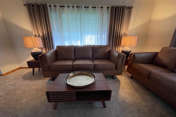 Mid century modern living room, cozy and quaint.