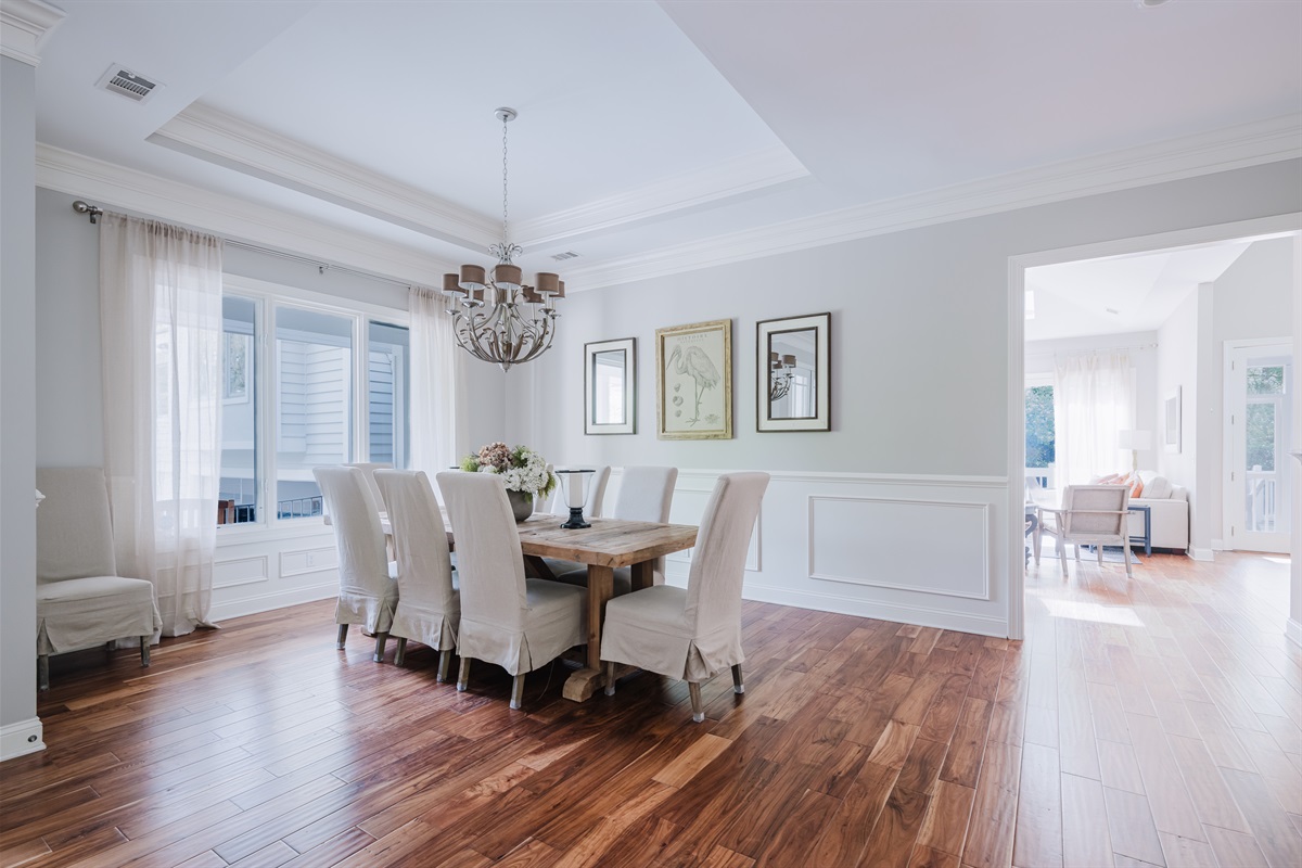 Beautiful dining room with seating for 10