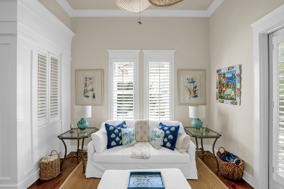 Sitting room off of the first floor queen bedroom.