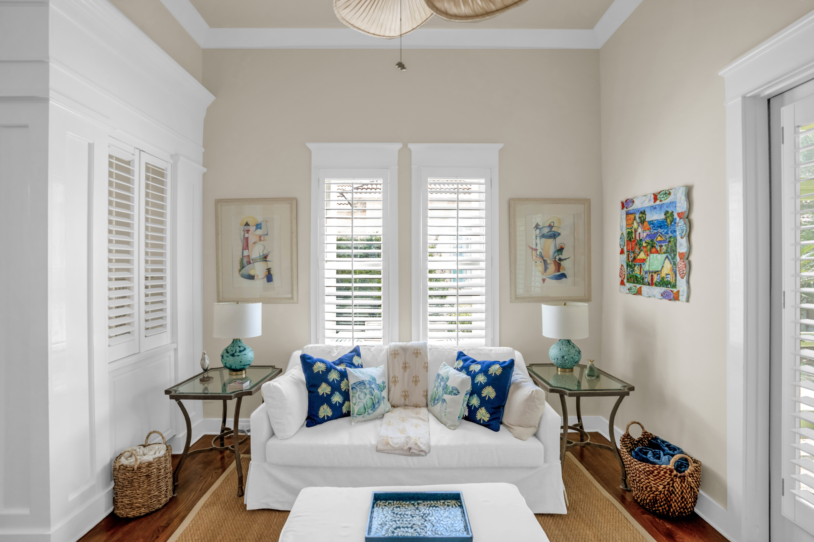 Sitting room off of the first floor queen bedroom.
