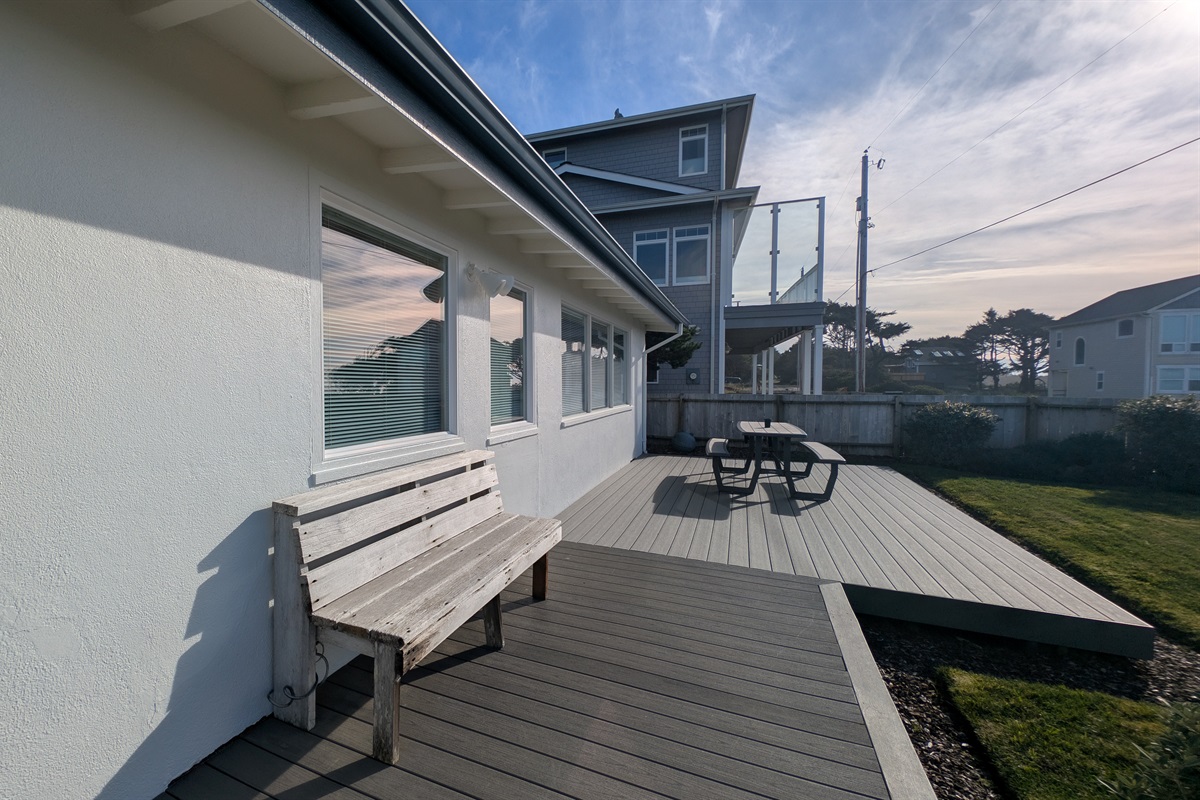 picnic table and bench