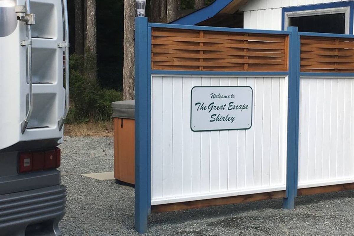 Privacy fence for Hot Tub and Seating area