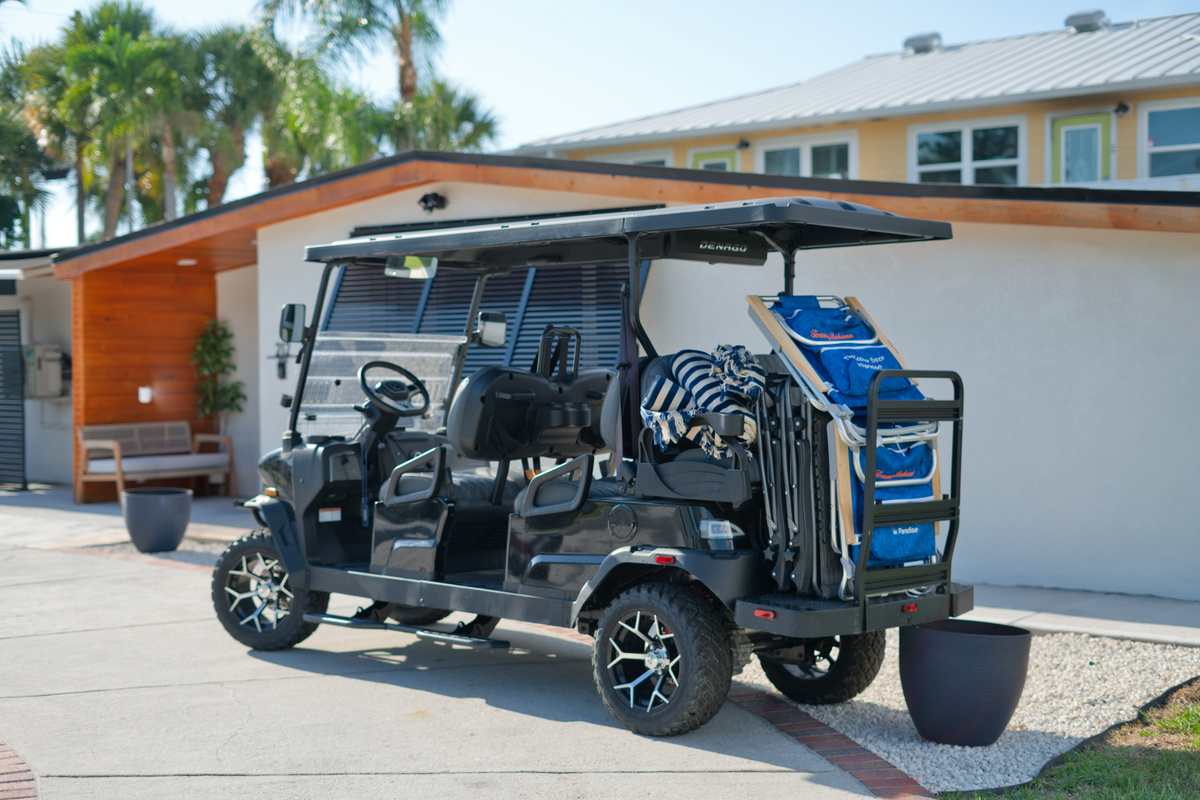 Six seat golf is great for quick trips around town.