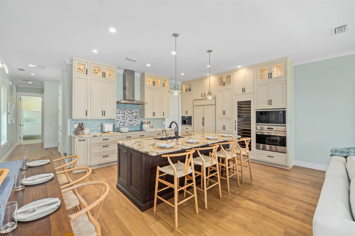 Bright gourmet kitchen perfect for family meals 
