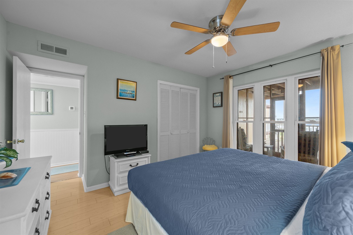 Bedroom with balcony access!