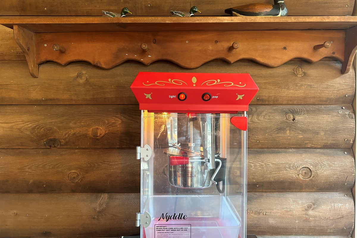 Pop up some movie theater style popcorn. No need to bring your own popcorn as we have some for you to enjoy.